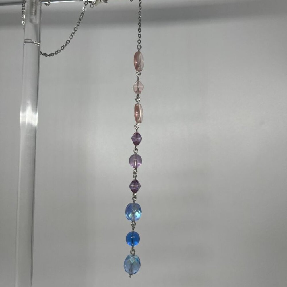 LGBTQ+ Pride Bisexual Flag Car Charm & Accessory | Silver | Handmade